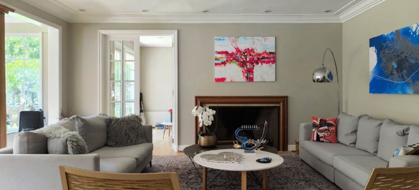 Bright family living room in Santiago
